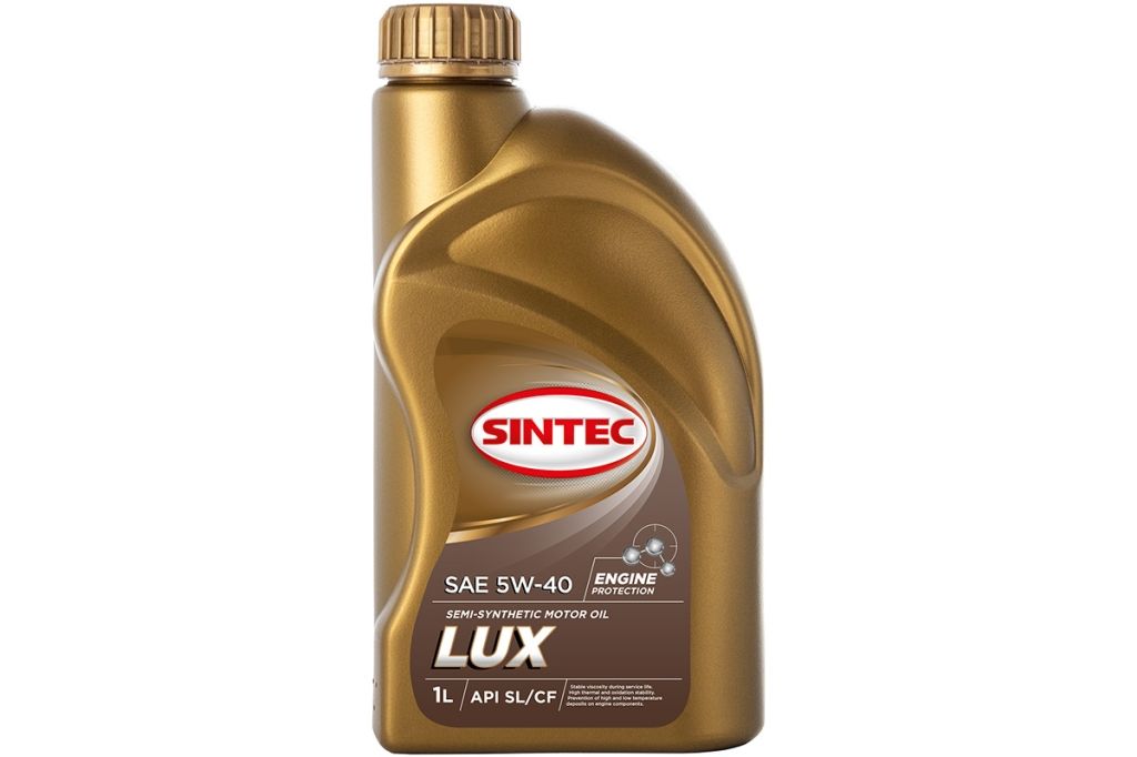 Масло SINTEC Люкс SAE 5W-40 API SL/CF канистра 1л/Motor oil 1l can 031725