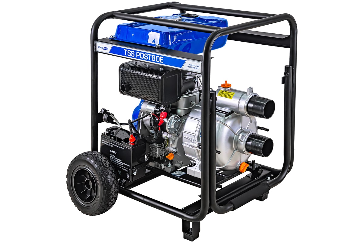 картинка Мотопомпа дизельная TSS PDST80E (с электростартом, АКБ) картинка Мотопомпа дизельная TSS PDST80E (с электростартом, АКБ)
