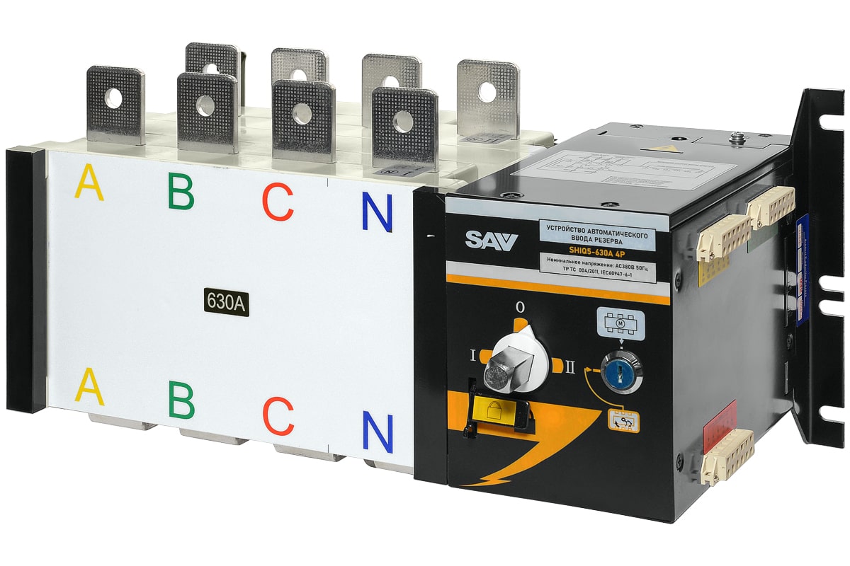 картинка Реверсивный рубильник АВР (устройство автоматического ввода резерва) SHIQ5-630 4P