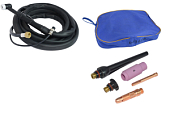 Горелка сварочная TIG с газовым охлаждением WP-17 (2-pin, 4м) / Torch for TIG welding 073667 Горелка сварочная TIG с газовым охлаждением WP-17 (2-pin, 4м) / Torch for TIG welding 073667
